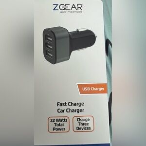 NIB Set of 2 Z Gear Fast Charge Car Charger